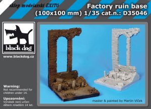 BLACK DOG D35046 - 1:35 Factory ruin - base (100 x 100 mm)