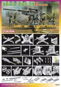 DRAGON 6523 - 1:35 8,8cm Flak 37 mit Befehlslafette