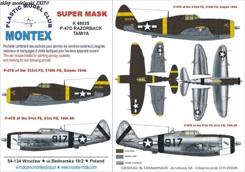 Przejdź do produktu MONTEX K48025 - 1:48 P-47 D Razorback