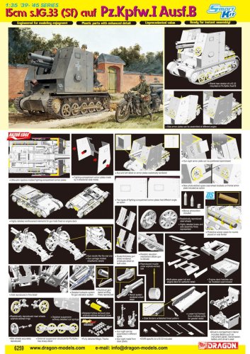 Przejdź do produktu DRAGON 6259 - 1:35 15cm s.I.G. 33 (SF) auf Pz.I