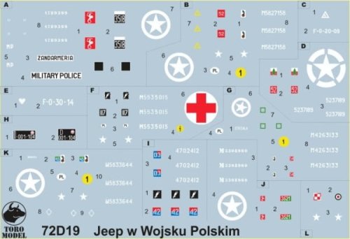 Przejdź do produktu TORO MODEL 72D19 - 1:72 Willys Jeep w polskiej służbie