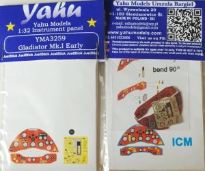 YAHU YMA3259 - 1:32 Gladiator Mk.I Early tablica przyrządów