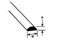 Przejdź do produktu PLASTRUCT 90887 - Profil półokrągły 6,4 mm x 250 mm