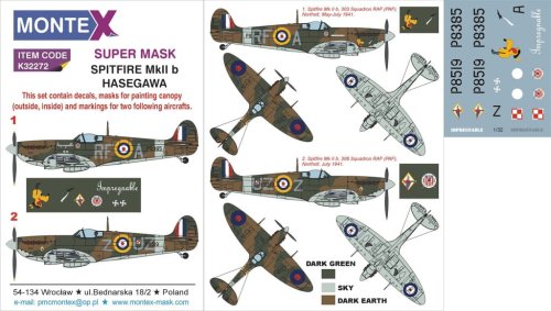 Przejdź do produktu MONTEX K32272 - 1:32 Spitfire Mk.II b