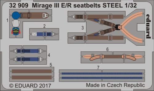 Przejdź do produktu EDUARD 32909 - 1:32 Mirage III E/R seatbelts - Steel