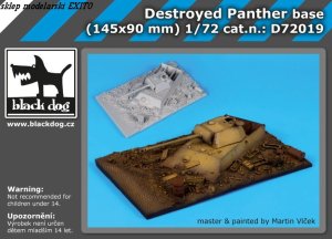 BLACK DOG D72019 - 1:72 Destroyed Panther base (145 x 90 mm)