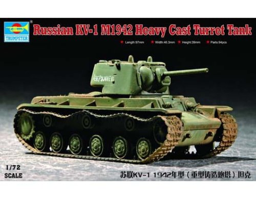 Przejdź do produktu TRUMPETER 07231 - 1:72 Russia KV-1 1942 Heavy Cast Turret Tank