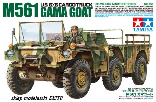 Przejdź do produktu TAMIYA 35330 - 1:35 M561 Gama Goat US 6x6 Cargo Truck