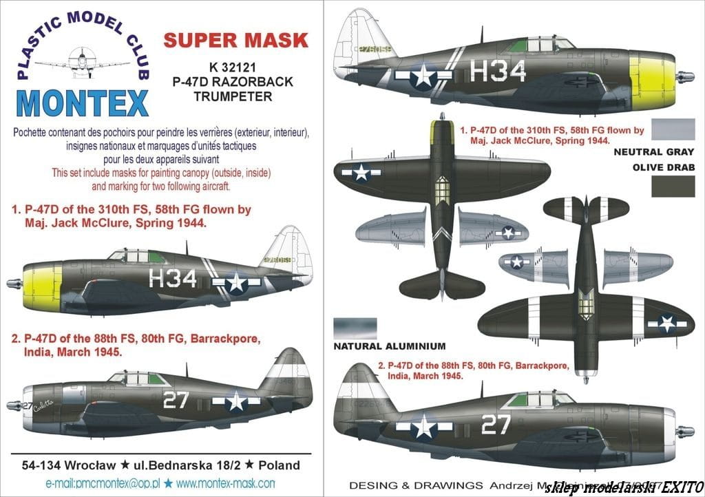 Przejdź do produktu MONTEX K32121 - 1:32 P-47D Razorback