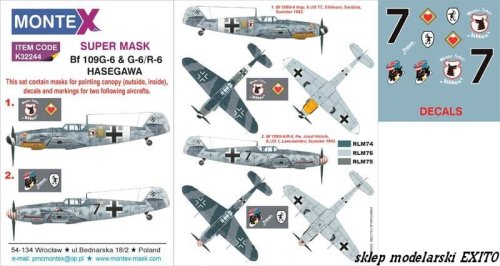 Przejdź do produktu MONTEX K32244 - 1:32 Messerschmitt Bf 109G-6 & G-6/R-6
