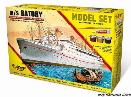 Przejdź do produktu MIRAGE 850091 - 1:500 m/s Batory - Polski statek pasażersko-drobnicowy - Model Set