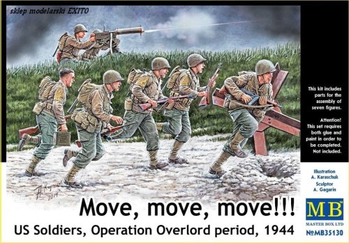 Przejdź do produktu MASTER BOX 35130 - 1:35 Move, move, move - US Soldiers Operation Overlord period 1944