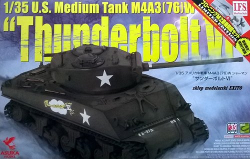 Przejdź do produktu ASUKA (TASCA) 35036 - 1:35 U.S. Medium Tank M4A3(76)W Sherman -Thunderbolt VI Commanded by Col. Creighton Abrams
