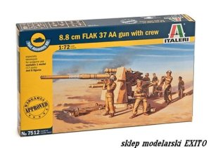 ITALERI 7512 - 1:72 8.8 cm. FLAK 37 AA Gun with crew