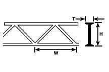Przejdź do produktu PLASTRUCT 90657 - Kratownica 19,1 mm x 33,7 mm x 6,4 mm x 300 mm