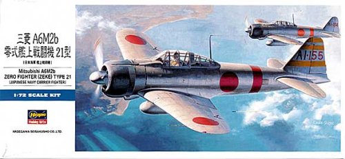 Przejdź do produktu HASEGAWA D21 - 1:72 Mitsubishi A6M2b Zero (Zeke) Type 21