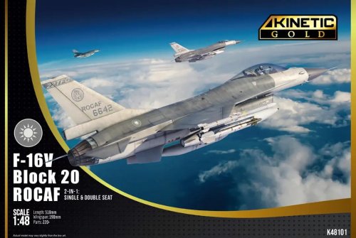Przejdź do produktu Kinetic 48101 - 1:48 F-16V Block 20 ROCAF 2 in 1 Single & Double Seat