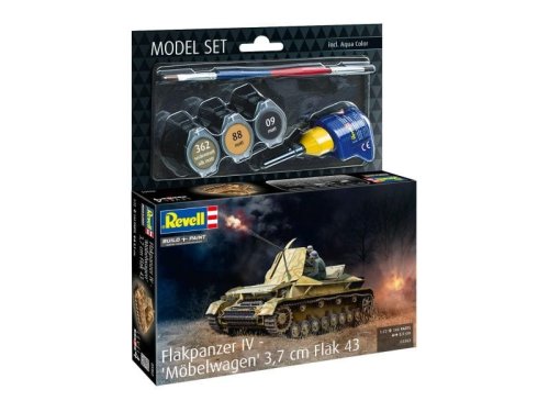 Przejdź do produktu Revell 63363 - 1:72 Flakpanzer IV Möbelwagen 3,7 cm Flak 43 model z farbami