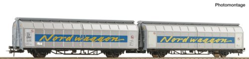 Przejdź do produktu Przedsprzedaż Roco 6600311 H0 - Zestaw 2 wagonów towarowych typu Himrrs, Transwaggon, FS, ep.VI