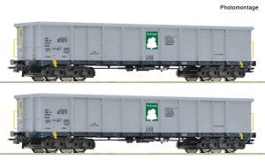Przedsprzedaż Roco 6600295 H0 - Zestaw 2 wagonów towarowych otwartych typu Eanos, Tankwagon, ep.VI