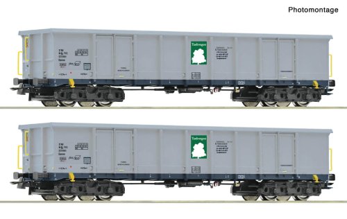 Przejdź do produktu Przedsprzedaż Roco 6600295 H0 - Zestaw 2 wagonów towarowych otwartych typu Eanos, Tankwagon, ep.VI