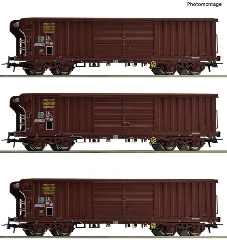 Przejdź do produktu Przedsprzedaż Roco 6600285 H0 - Zestaw 3 wagonów towarowych z odsuwanym dachem typu Taems, SNCF, ep.IV