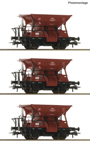 Przejdź do produktu Przedsprzedaż Roco 6600283 H0 - Zestaw 3 wagonów towarowych typu Talbot, ÖBB, ep.III-IV
