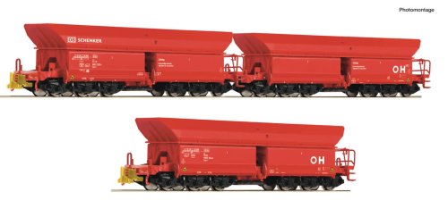 Przejdź do produktu Przedsprzedaż Roco 6600270 H0 - Zestaw 3 wagonów towarowych do materiałów sypkich, DB AG, ep.VI, s.1