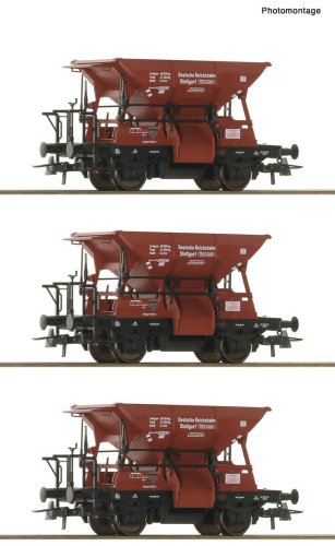 Przejdź do produktu Przedsprzedaż Roco 6600265 H0 - Zestaw 3 wagonów towarowych typu Talbot, DRG, ep.II