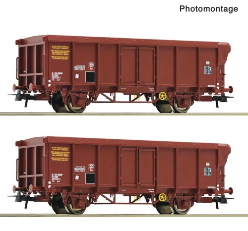 Przejdź do produktu Przedsprzedaż Roco 6600251 H0 - Zestaw 2 wagonów towarowych typu TS, SNCF, ep.IV-V