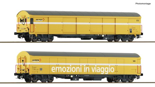 Przejdź do produktu Przedsprzedaż Roco 6600243 H0 - Zestaw 2 wagonów pocztowych typu Z-5, Wascosa, ep.VI