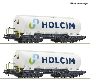 Przedsprzedaż Roco 6600233 H0 - Zestaw 2 wagonów towarowych silosów typu Uacs, Holcim, ep.VI