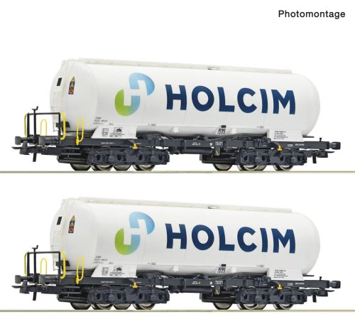 Przejdź do produktu Przedsprzedaż Roco 6600233 H0 - Zestaw 2 wagonów towarowych silosów typu Uacs, Holcim, ep.VI