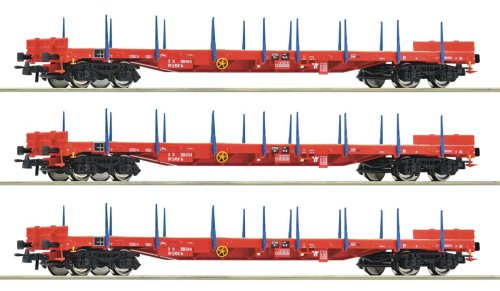 Przejdź do produktu Przedsprzedaż Roco 6600219 H0 - Zestaw 3 wagonów platform typu Rs, RCW, ep.VI