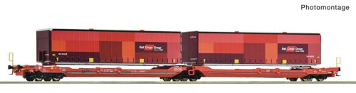 Przejdź do produktu Przedsprzedaż Roco 6600033 H0 - Wagon towarowy podwójna platforma typu T3000e, ÖBB/RCW, ep.VI