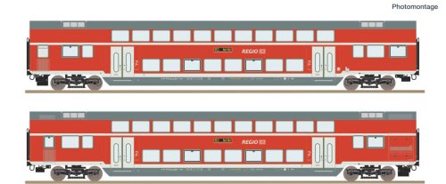 Przejdź do produktu Przedsprzedaż Roco 6200249 H0 - Zestaw 2 wagonów osobowych piętrowych typu Dbpza, 2kl. DB AG, ep.VI