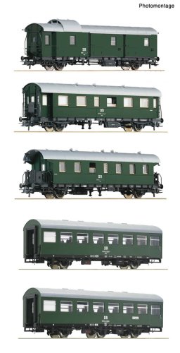 Przejdź do produktu Przedsprzedaż Roco 6200243 H0 - Zestaw 5 wagonów osobowych, DR, ep.IV