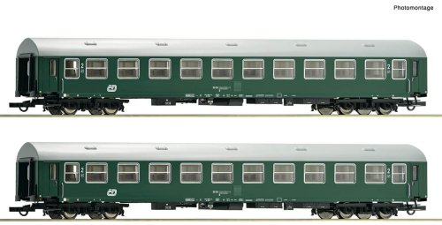Przejdź do produktu Przedsprzedaż Roco 6200222 H0 - Zestaw 2 wagonów osobowych typu Y/B-70, 2kl. CD, ep.V