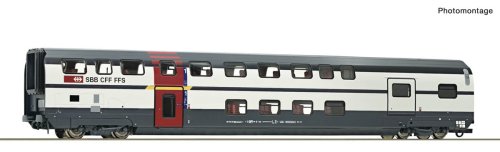 Przejdź do produktu Przedsprzedaż Roco 6200214 H0 - Wagon osobowy piętrowy z przedziałem bagażowym IC2000, SBB, ep.V-VI