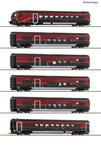 Przejdź do produktu Przedsprzedaż Roco 6210178 H0 - Zestaw 6 wagonów osobowych pociągu Railjet ÖBB, ep.VI, s.1