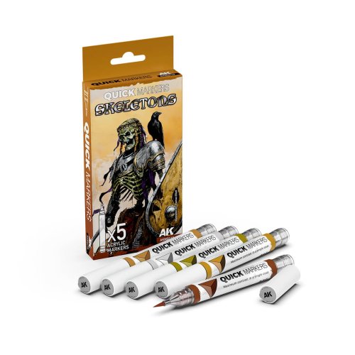 Przejdź do produktu AK Interactive AKMQ110 - Zestaw markerów do figurek Quick Markers Skeletons