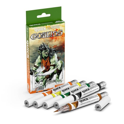 Przejdź do produktu AK Interactive AKMQ108 - Zestaw markerów do figurek Quick Markers Goblins