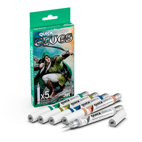 Przejdź do produktu AK Interactive AKMQ101 - Zestaw markerów do figurek Quick Markers Elves