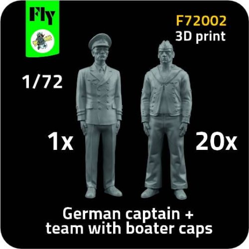 Przejdź do produktu Fly F72002 - 1:72 1x German captain + 20x sailor with boater caps