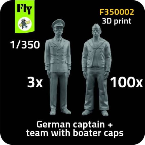 Przejdź do produktu Fly F350002 - 1:350 3x German captain + 100x sailor with boater caps