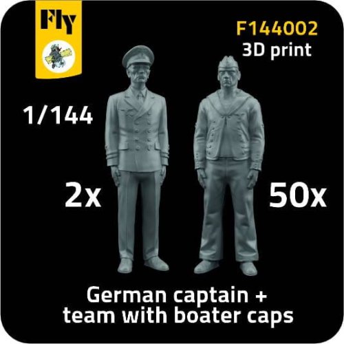 Przejdź do produktu Fly F144002 - 1:144 2x German captain + 50x sailor with boater caps