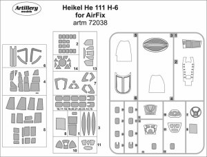 Fly ARTM72038 - 1:72 Heinkel He 111 H-6 mask for Airfix