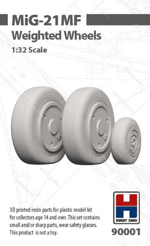 Przejdź do produktu Hobby 2000 90001 - 1:32 MiG-21 MF Weighted Wheels