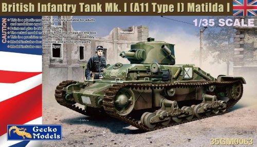 Przejdź do produktu Gecko Models 35GM0063 - 1:35 British Infantry Tank Mk. I A11 Type I Matilda I
