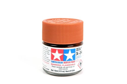 Przejdź do produktu TAMIYA 81534 X-34 - Farba akrylowa Metallic Brown 10 ml